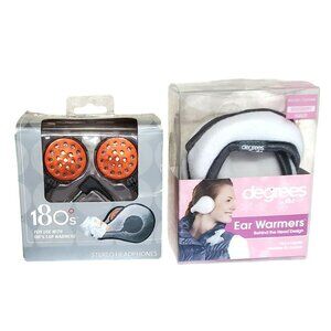New Degrees 180s Ear Warmers & Stereo Headphones Muffs Headband Behind Head Warm